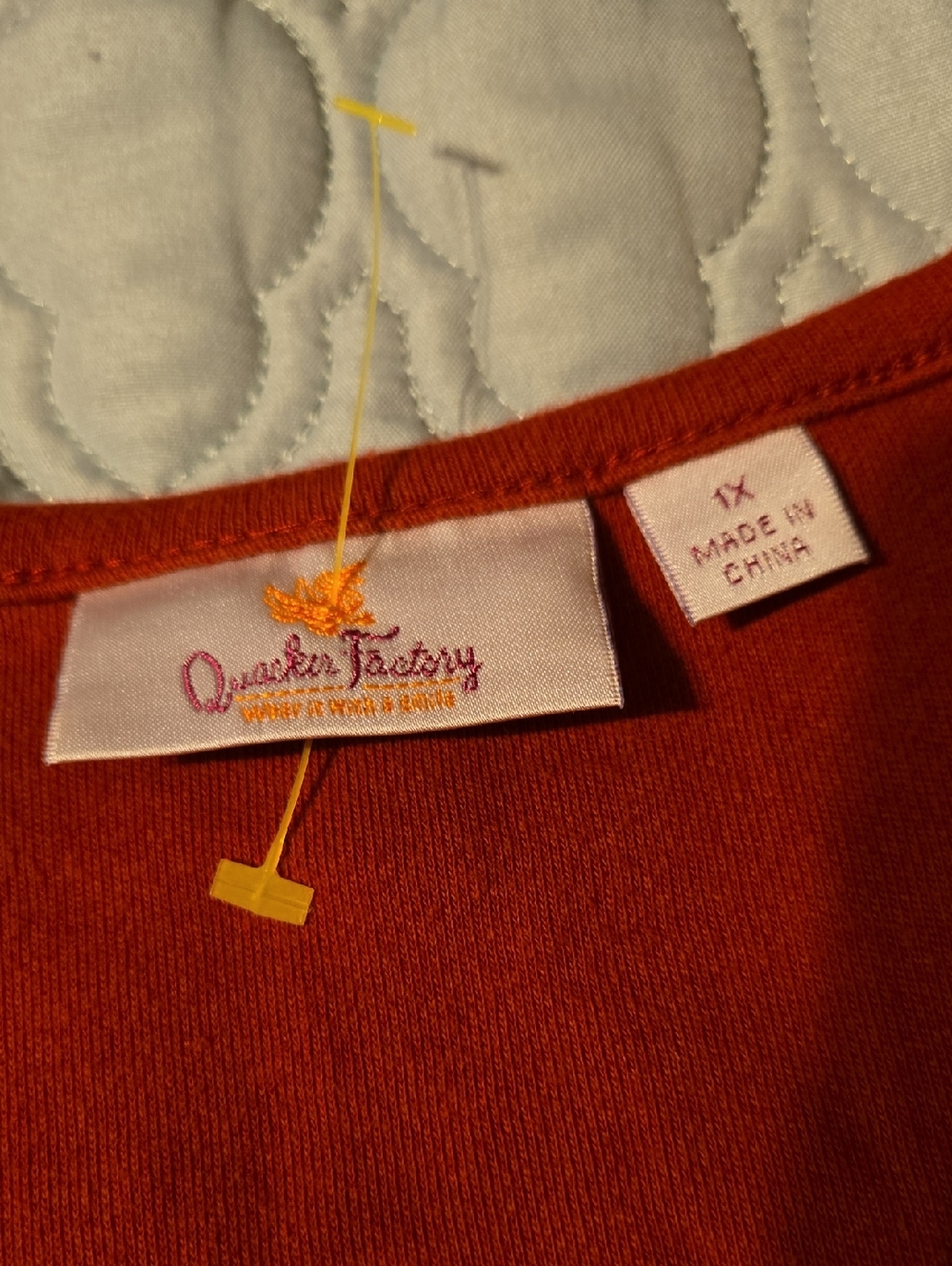 2 Quacker Factory Knit Top with Sparkled Designed Front And Collar 1 Red 1 Black - Picture 3 of 8
